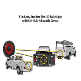 ROUND COMMERCIAL TRUCK BRAKE LIGHT BACKUP CAMERA