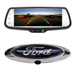 ford emblem camera with lcd 7.3 mirror tailgate backup camera kit
